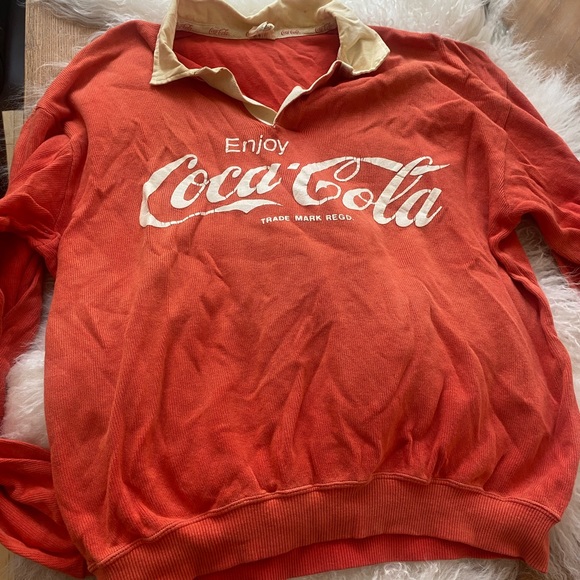 Coca Cola Other - Fair condition 6/10 Vintage Coca Cola Men's Red Crewneck waffle Sweater SZ M!!